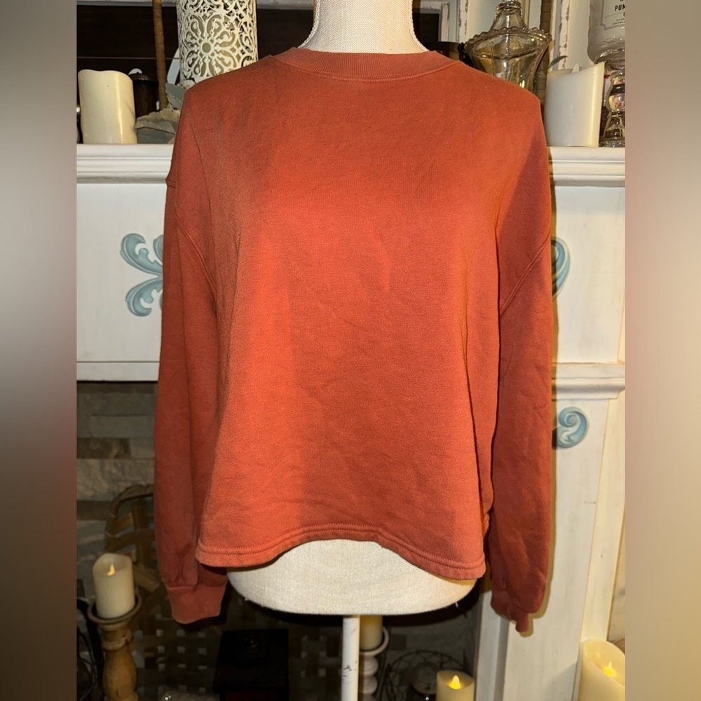Universal thread cropped sweatshirt. Burnt orange/rust. Super soft🔥🧡